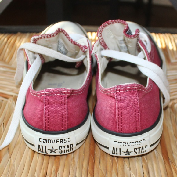 Unisex Red Converse All Star Chuck Taylor Ox - Picture 5 of 7